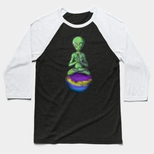 Yoga Zen Alien Baseball T-Shirt